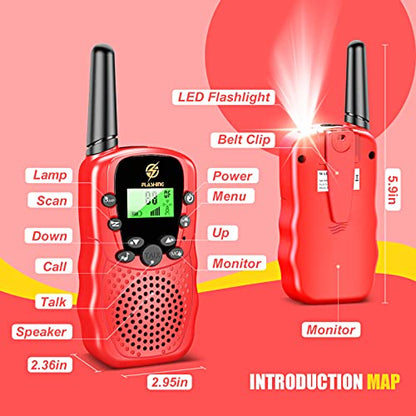 EUCOCO Walkie Talkie for Kids (Bright Red)