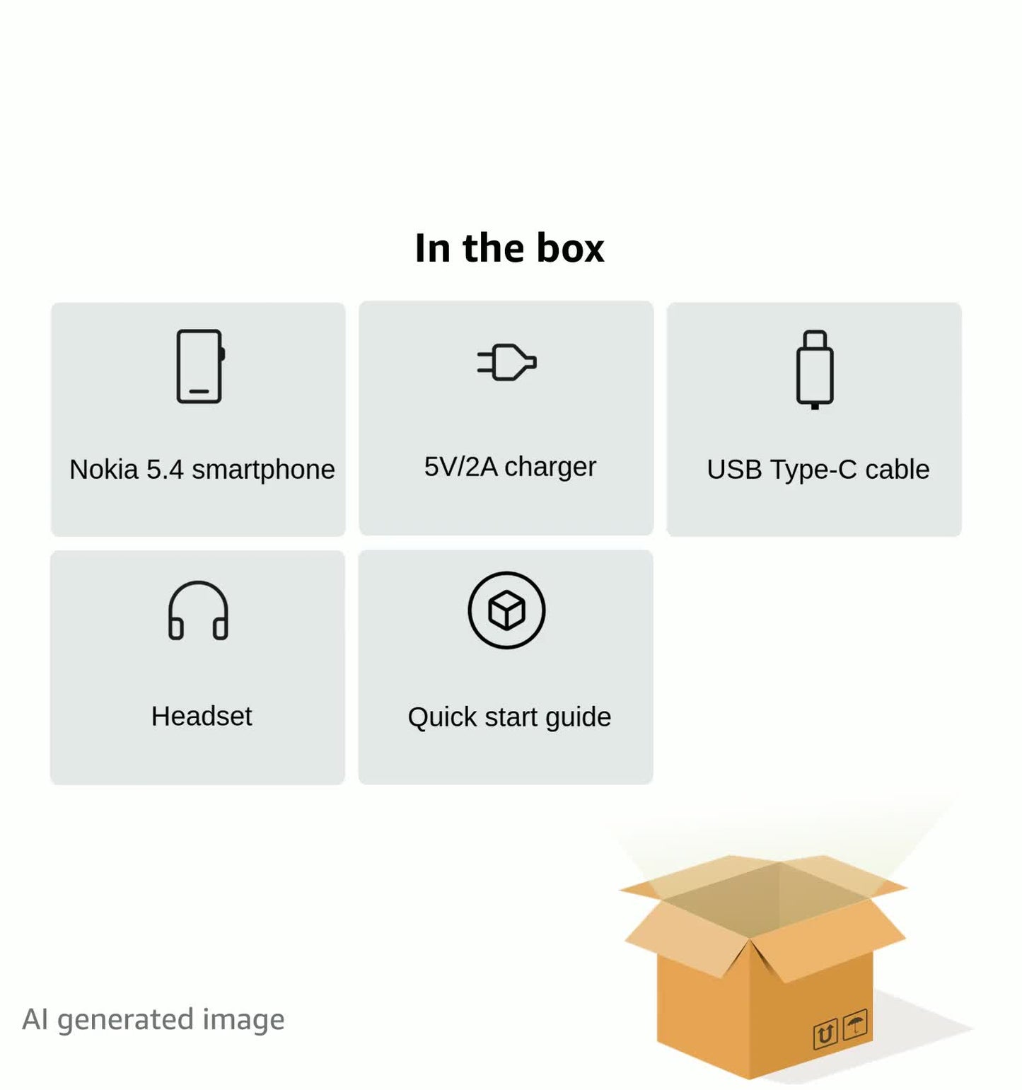 Nokia 5.4 smartphone with 6.39-inch HD+ display, 4GB RAM, 128GB storage, 48MP quad camera, Qualcomm Snapdragon 662, 2-day battery life, Android upgrades, dual SIM - Polar Night