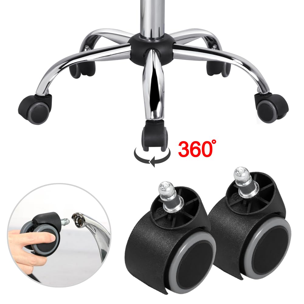 Yaheetech office chair swivel ergonomic desk chair, swivel chair with casters, armless, 360° swivel, height adjustable, made of faux leather.