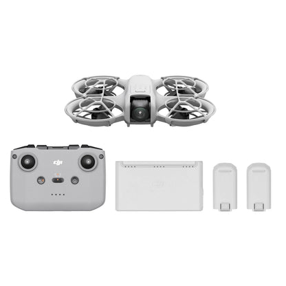 DJI Neo Fly More Combo - Mini drone with 4K UHD camera for kids, 135g, Follow-Me, hand launch, subject tracking, QuickShots, integrated propeller protection, C0, with RC-N3 and 3 batteries.