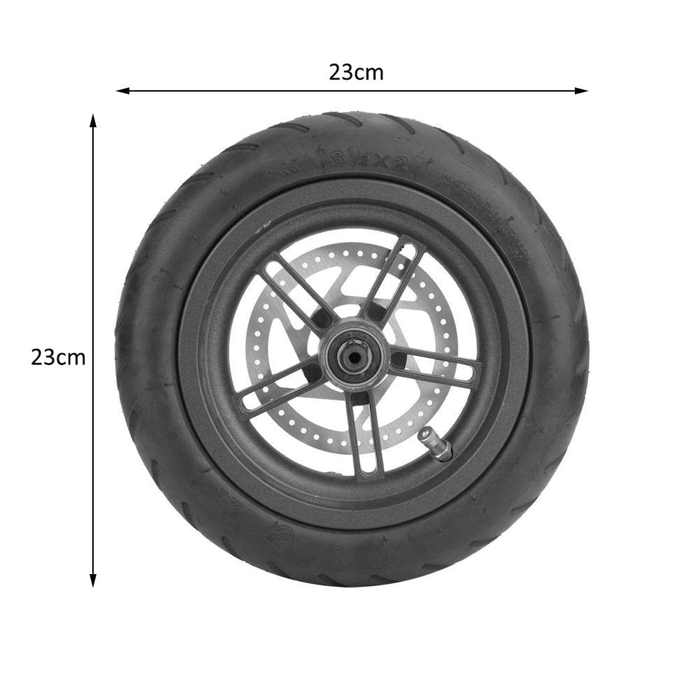 VOBOR Rear Wheel Scooter Tire, Disc Brake Tire with Hub and Brake Disc M365 Electric Scooter Rear Tire Replacement Wheels Pneumatic Rear Wheel Tire Electric Scooter Tire