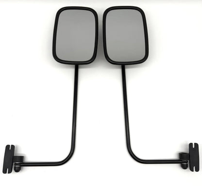 2x External Mirror Rearview Mirror ø10 Tractor Excavator 174x120 mm Mirror Holder Long Arm