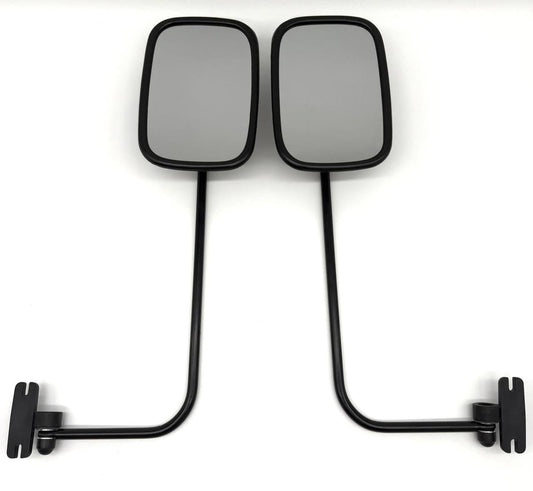 2x External Mirror Rearview Mirror ø10 Tractor Excavator 174x120 mm Mirror Holder Long Arm