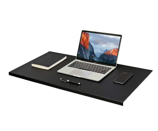 SK Studio Desk Pad with Edge Protection Waterproof PU Leather, Non-Slip with Edge Locking Mouse Pad for Computer Keyboard, PC, and Laptop Black 90x48cm