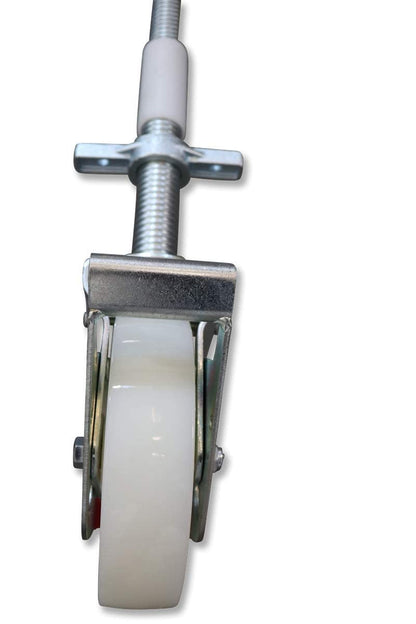 AC Climbing Technology Scaffold Casters 200 mm with steel spindle, double brakes, vertically standing, set of 4 pieces, suitable for various manufacturers