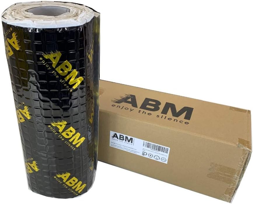 ABM Alubutyl BLACK 2.0 mm x 40 cm x 5 meters = 2 m² Self-adhesive Alubutyl soundproofing mat, car insulation, vehicle insulation.