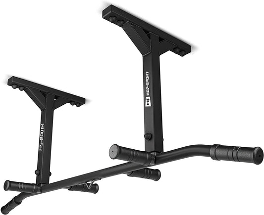 Hop-Sport Multigrip Chin-Up Bar for Ceiling Mounting HS-2001K - Professional Fitness Pull Up Bar with 6 non-slip grips and attachment for punching bag or TRX.