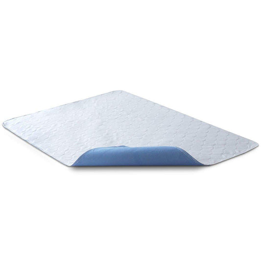 Bedecor Waterproof Bed Pad 86x132 cm Blue Breathable Absorbent Washable Mattress Cover Reusable