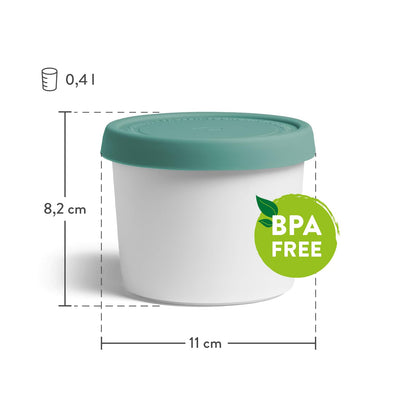 SPRINGLANE 4-Pack Ice Cream Tubs 400ml, Storage Containers, Freezer Bins, Ice Container BPA-free in food grade quality.
