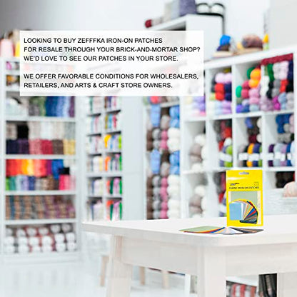 ZEFFFKA 8PACK Iron On Patches for Indoor and Outdoor Strongest adhesive 100% cotton Various repair-decorating set 14 pieces Size 3" x 4-1/4" (7.5 cm x 10.5 cm)