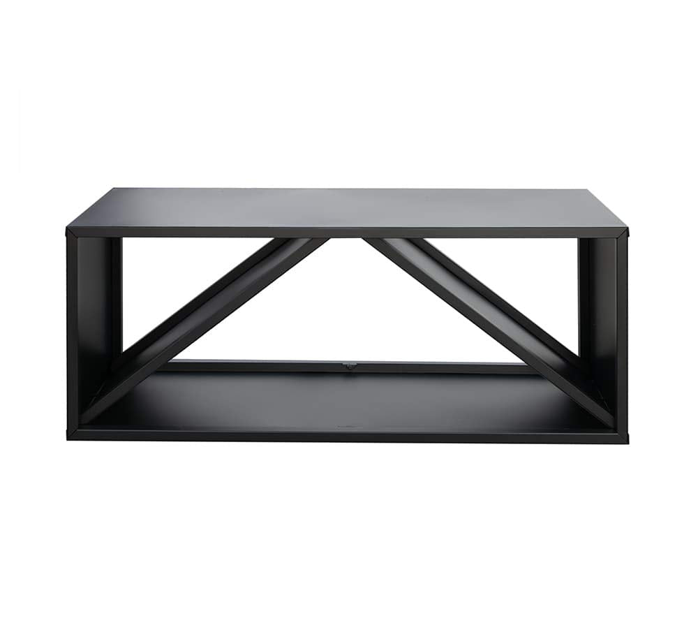 WESTMANN steel firewood rack | 104x34x40 cm black | Firewood rack for indoor & outdoor use | Firewood basket & log holder for storage.