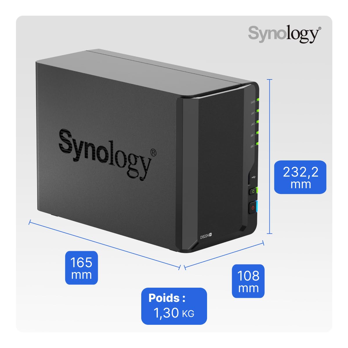 Synology DiskStation DS224+ 2 Bay Desktop NAS