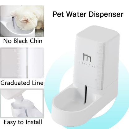 Automatic cat feeder, 2.1kg cat food dispenser and 3.8L dog water dispenser, no electricity needed, travel feeder for cats and water dispenser (food dispenser & feeding mats)