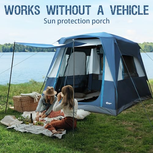 Portal Rear Tent 4-5 Person 2-in-1 Car Tent Camping 2000mm Waterproof Camping Tent with Tailgate for Camping, Outdoor, Hiking