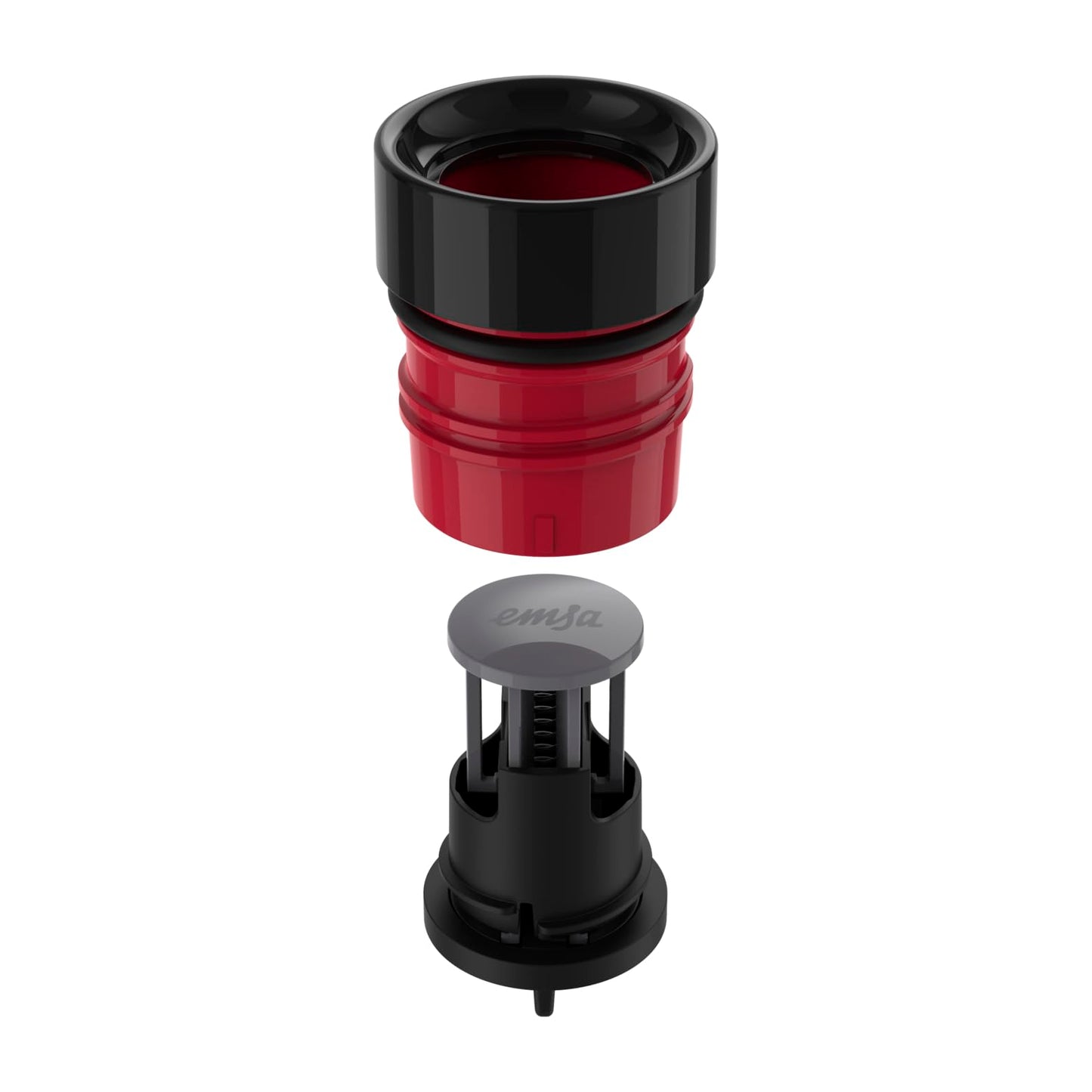 Emsa Bludrop insulated drinking bottle, 1 liter, 100% leak-proof, Quick-Press closure, ergonomic 360° drinking experience, keeps warm for 20h, cold for 40h, easy to clean, stainless steel, powder coating, Petrol color, N31121