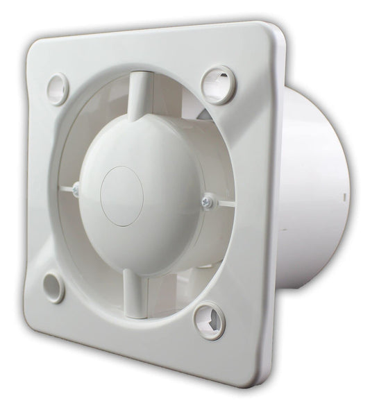 Bathroom fan Ø 100 mm stainless steel exhaust fan with timer wall fan ball bearing bathroom kitchen WNI100T