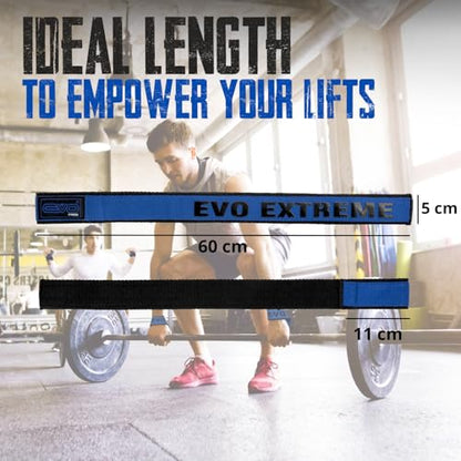 EVO Fitness lifting straps are perfect for bodybuilding and intense workouts like deadlifts. They are suitable for both men and women. Get yours in blue today!