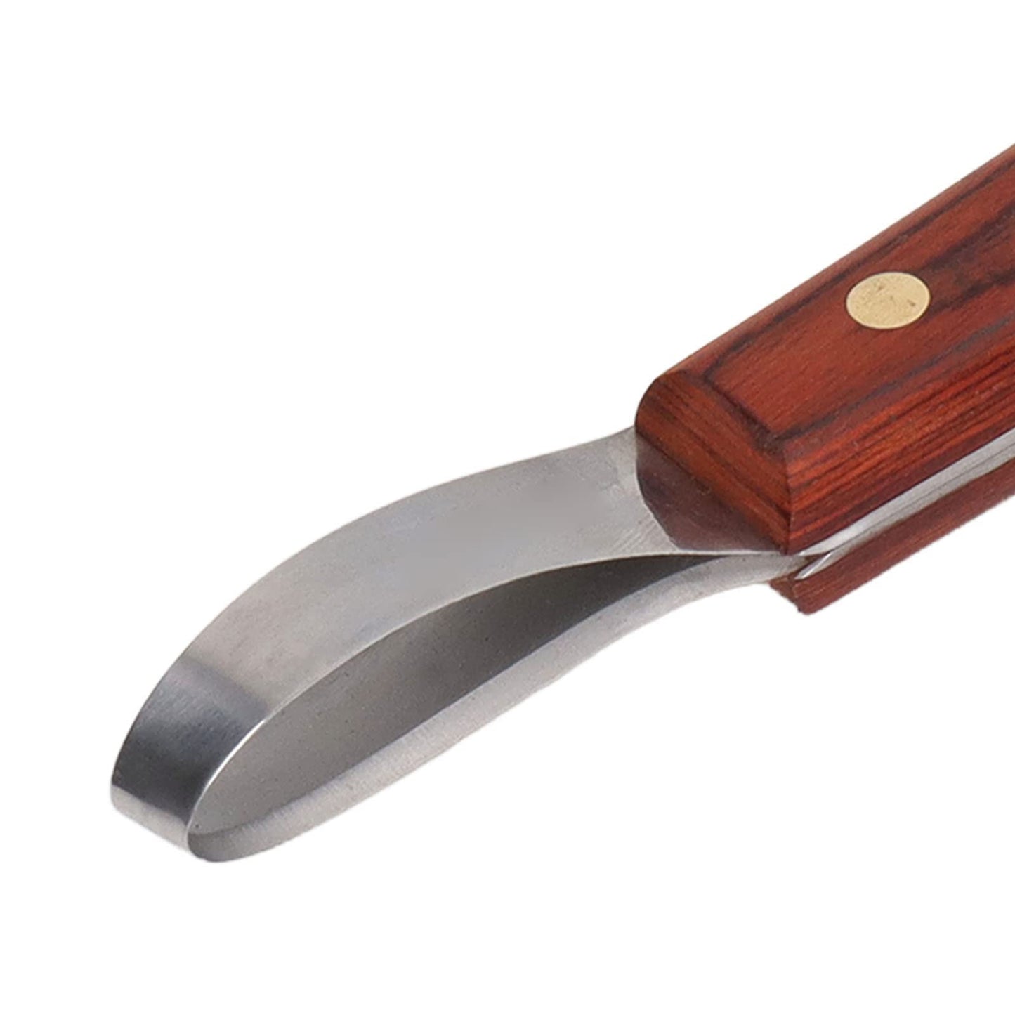FOUF Hoof Knife, Double-Edged Hoof Knife made of leather with rubber-wood handle, Professional Farrier Tool Sets, Leather Right-Handed Hoof Knife, Versatile for Farriers, Veterinarians, Riders