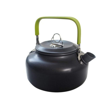 JZK Camping Cookware Set for 2-3 People, Foldable Camping Pot Set with Pot, Pan, and Teapot, Aluminum, for Outdoor Picnics, Camping, and Hiking.