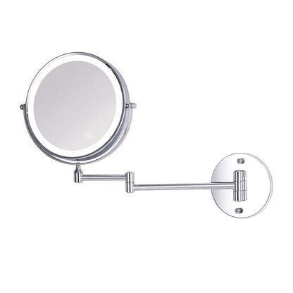 Loywe Illuminated Makeup Mirror 10x with LED Lighting Wall Mount Touchscreen for Bathroom, Beauty Studio, Spa, and Hotel EU Plug, LW70