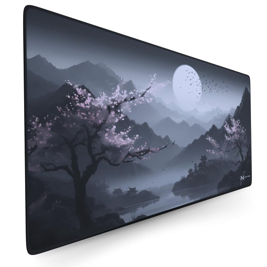 Nyfter - Premium Sakura V3 Gaming Mousepad XXL, 900x500mm, wave-free with extra stitched edges.