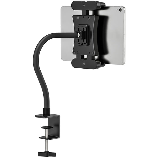 JUBORUI Tablet Stand Table, iPad Stand Table with Metal Swivel Arms, 360° Rotatable Tablet Stand, Tablet Stand for iPad mini, all 4.7-13.5 inch Tablets