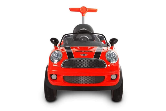 Rollplay, Mini Cooper Push Car, Ride-on Toy for Kids, Outdoor Fun with Interactive Features, Safe and Comfortable with 3-Point Safety Harness, Convenient Push Handle for Parents
