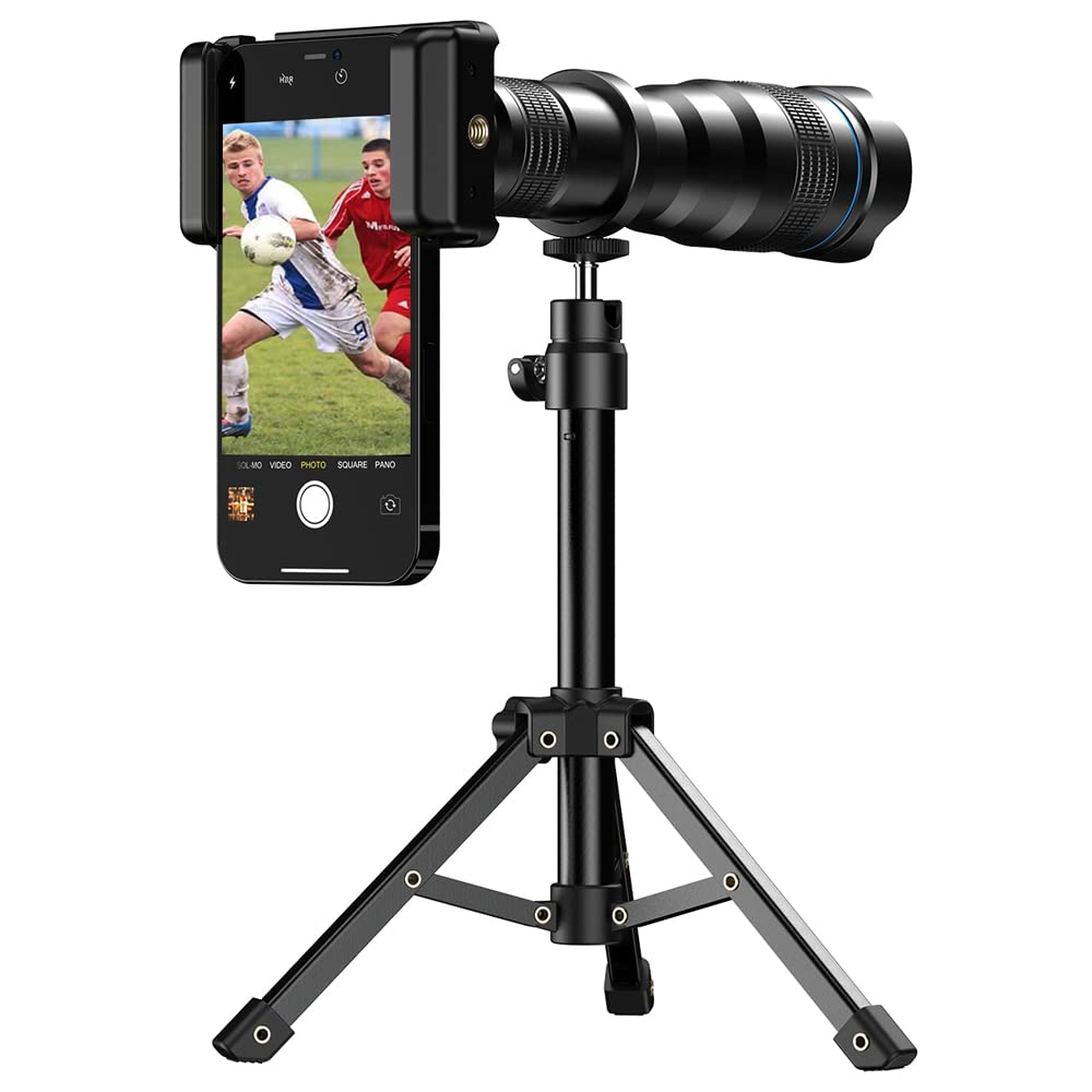 Apexel HD 36X telephoto lens mobile telephoto lens with tripod for iPhone 12/11 Pro, Samsung, Huawei, and most smartphones.