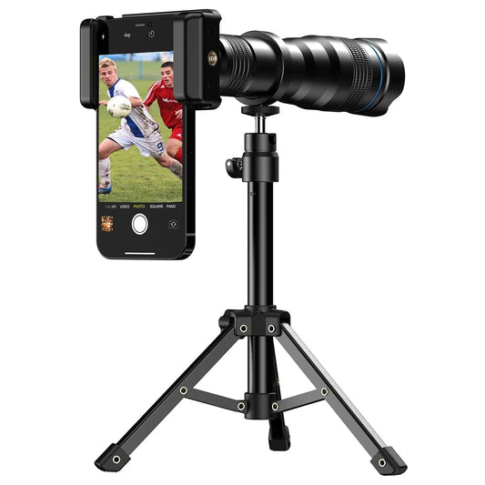 Apexel HD 36X telephoto lens mobile telephoto lens with tripod for iPhone 12/11 Pro, Samsung, Huawei, and most smartphones.