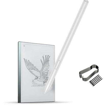 Marker pen, compatible with Remarkable 2 tablet notebooks, Marker Plus with integrated eraser function, no charging required, digital experience with free pen tips/feathers (beige)