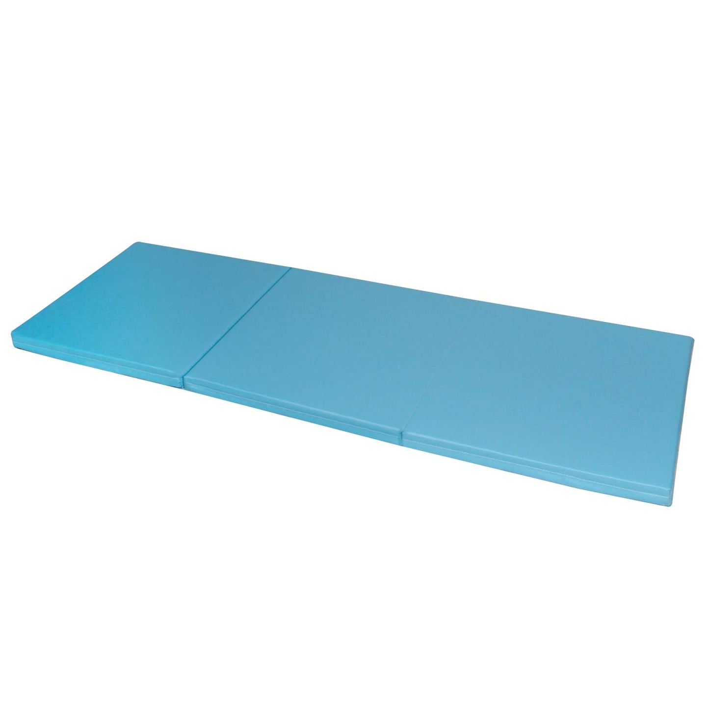 CCLIFE gymnastics mat 180x60x5cm for kids, foldable, for home workouts, non-slip, light blue color