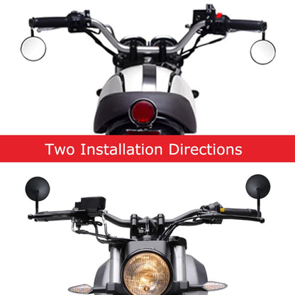 Evermotor Universal CNC Handlebar End Mirror Motorcycle, Motorcycle Mirror Rearview Mirror E9 Approved, 360° Rotatable Handlebar Mirror Compatible with Quad Scooter ATV Moped