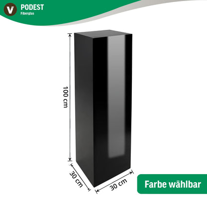 VIVANNO Podium decoration column pillar flower stand fiberglass concrete design anthracite 30x30x100