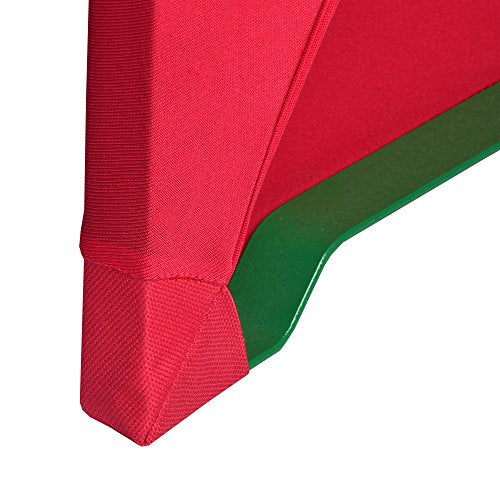 Beautissu Elegant Stretch Cover Set 3pcs. Victoria - Elastic covers for beer tent set 220x70 cm - Festive cover beer table + 2 beer bench - Beer tent set covers in red