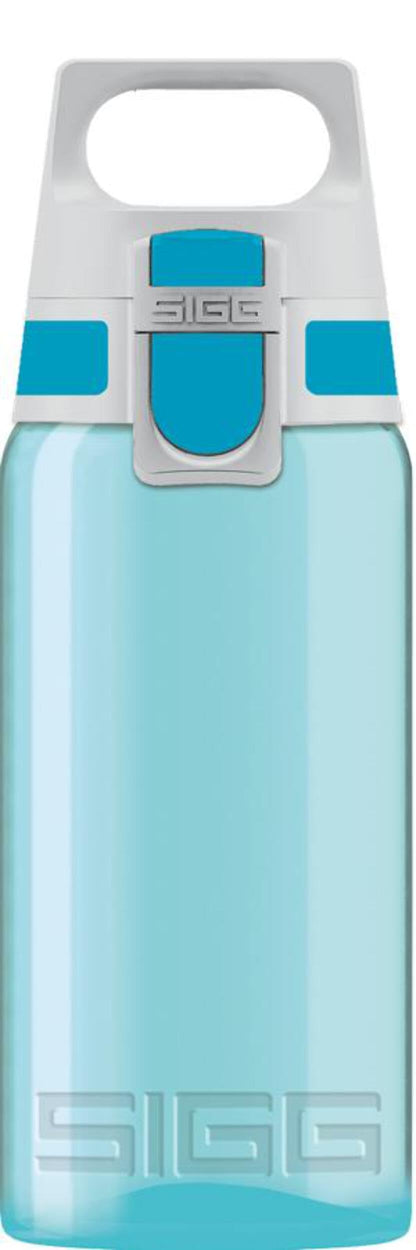 SIGG VIVA ONE Aqua Kids Water Bottle (0.5 L), non-toxic, leak-proof with one-handed operation for sports.