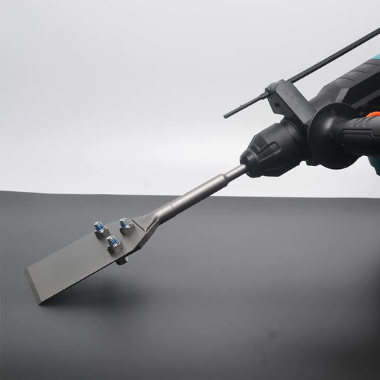 RANSENER'S SDS-Plus 250x100 mm putty chisel, floor scraper for removing floor adhesive, carpet, linoleum, tile adhesive, PVC tiles, paint