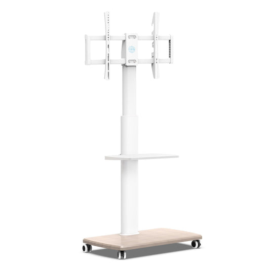 FITUEYES TV floor stand with wooden shelf TV stand base TV stand television stand with wheels height adjustable swivel for 32 to 70 inch flat screen up to 40kg. Max. VESA. 400 * 600.