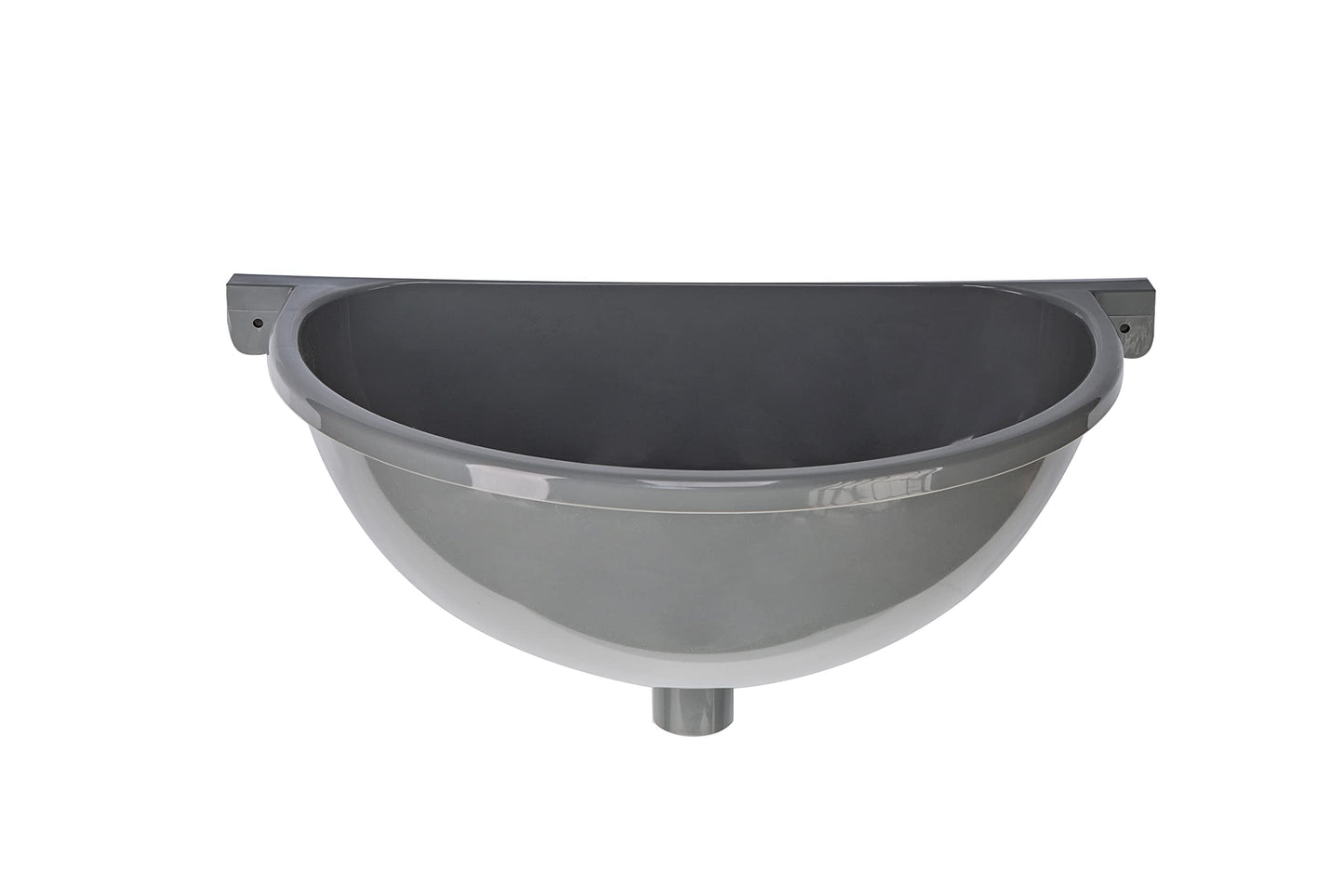 Agande plastic grey utility sink, perfect for camping, garden, basement, construction sites, or restrooms. Comes with drainage pipe. Made in Europe.