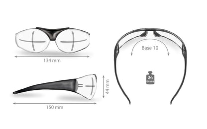 Helly® - No.1 Bikereyes® | H-FLEX® - unbreakable, fog-free, HLT® plastic safety lens according to DIN EN 166 | Motorcycle glasses, motorbike goggles, sports glasses | Glasses: moab 4 - triple skull