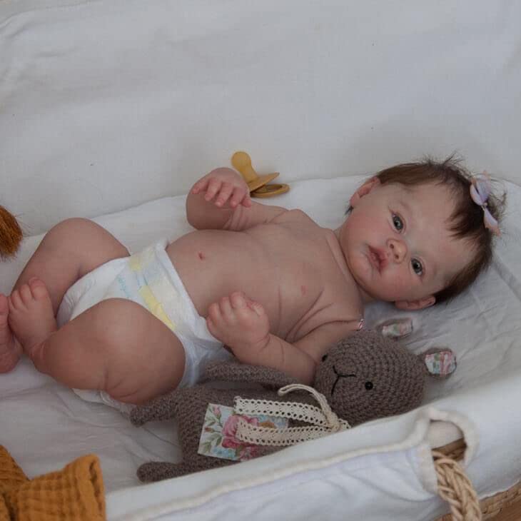 Zero pam Reborn Baby full silicone lifelike 45 cm washable dolls with hair baby doll like real baby silicone baby girl realistic looking baby dolls