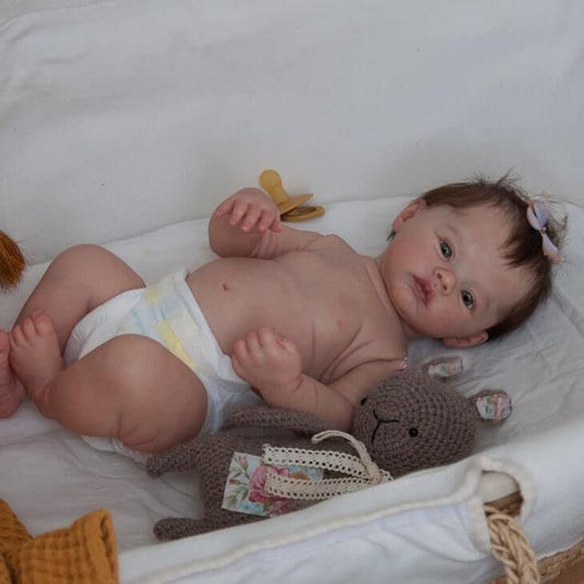 Zero pam Reborn Baby full silicone lifelike 45 cm washable dolls with hair baby doll like real baby silicone baby girl realistic looking baby dolls