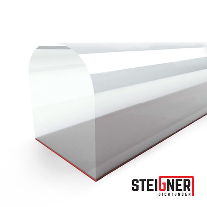 STEIGNER 100cm splash protection acrylic half round bar - SDD03 height 10mm - splash guard profile half round profile splash guard profile shower water deflector bathtub enclosure plastic profiles half round