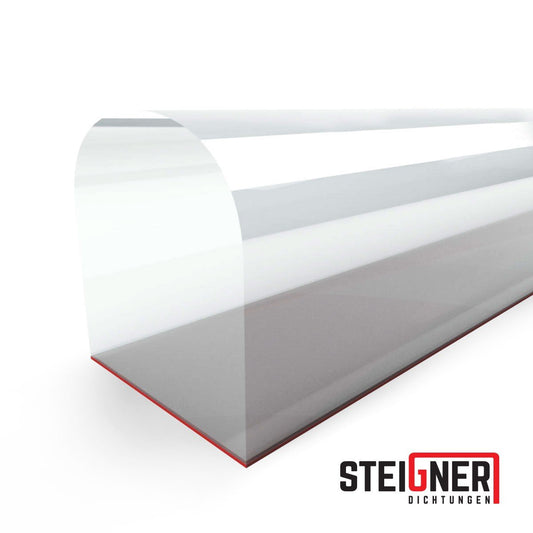 STEIGNER 100cm splash protection acrylic half round bar - SDD03 height 10mm - splash guard profile half round profile splash guard profile shower water deflector bathtub enclosure plastic profiles half round