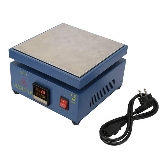 Preheating station 200X200mm, 500W LED microcomputer electric heating plate, welder heating plate SMD rework heating lab plate, PCB heating preheating soldering preheating station (A)