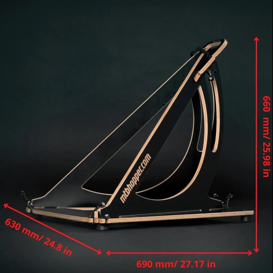 MTB Hopper Manual Balance Machine for mountain bikes - Manual balance trainer with rear wheel cradle - Indoor bike stand