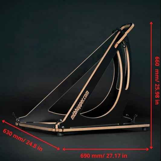 MTB Hopper Manual Balance Machine for mountain bikes - Manual balance trainer with rear wheel cradle - Indoor bike stand