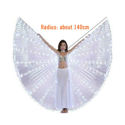 LED Angel Wings with LED Angel Wings, 360 Degree LED Swivel, Complete Swivel, LED Wings for Carnival, Halloween, Christmas (white)