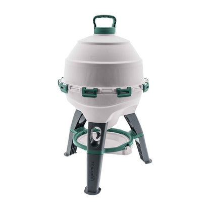 Chicken drinker Optimus 25 L for up to 25 chickens, including spare drinking bowl, Two-part water tank - Poultry drinker - Automatic chicken drinker - Chicken water dispenser - Drinker for chickens - Chicken accessories