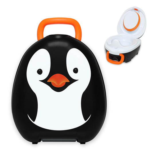 My Carry Potty - Penguin travel potty, award-winning portable toilet seat for toddlers that children can take with them anywhere.