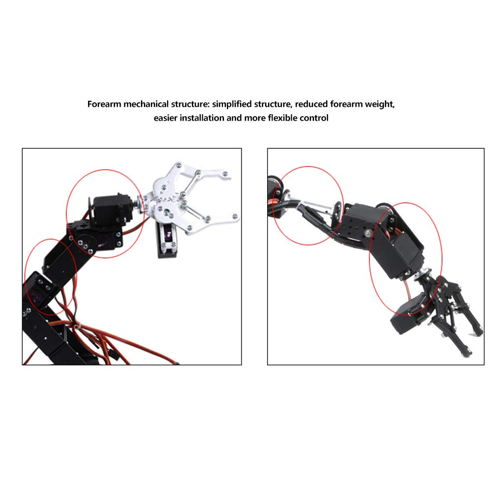 Robot arm kit, robotic arm, 6DoF robot, mechanical arm, gripper claw, kit, DoF manipulator, industrial robot parts